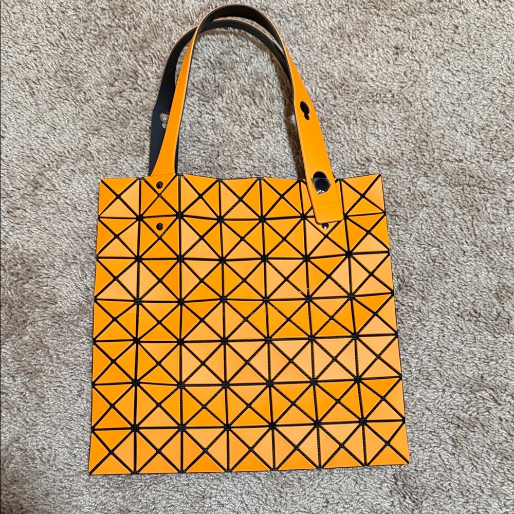 Bao Bao Issey Miyake Orange Prism Frost Tote Bag
